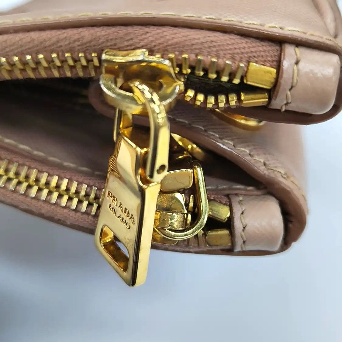 Prada PRADA Galleria pink cowhide leather logo cross pattern shoulder bag crossbody ba Size ONE SIZE - 15 Thumbnail