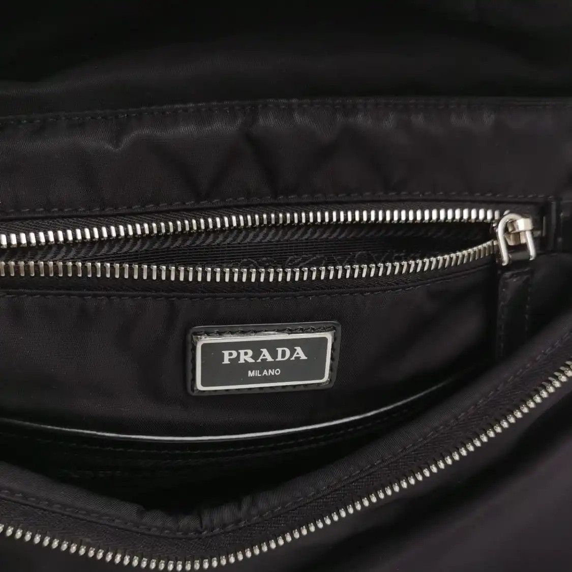 Prada PRADA Signaux black fabric shoulder bag Size ONE SIZE - 17 Thumbnail