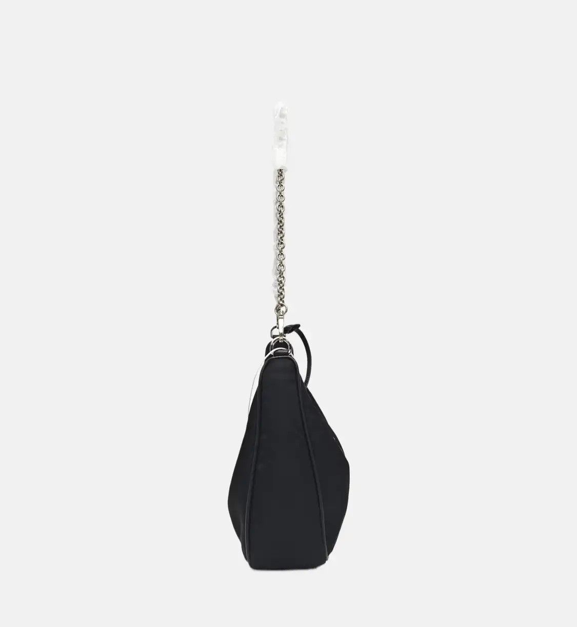 Prada PRADA Re-Edition black nylon logo shoulder bag crossbody bag silver hardware sub Size ONE SIZE - 4 Thumbnail