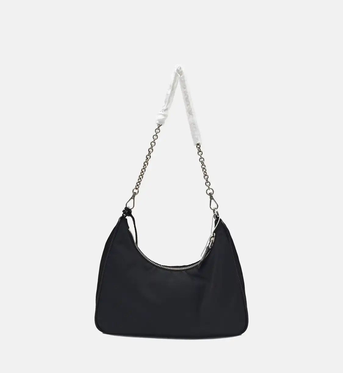 Prada PRADA Re-Edition black nylon logo shoulder bag crossbody bag silver hardware sub Size ONE SIZE - 5 Thumbnail