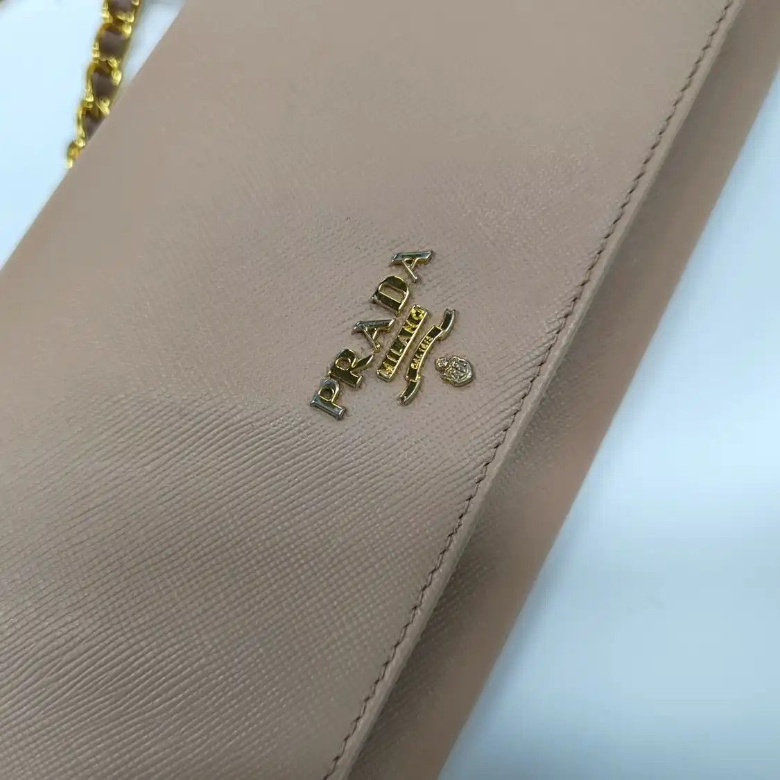 Prada PRADA pink cowhide leather shoulder bag crossbody bag gold hardware detachable s Size ONE SIZE - 10 Thumbnail