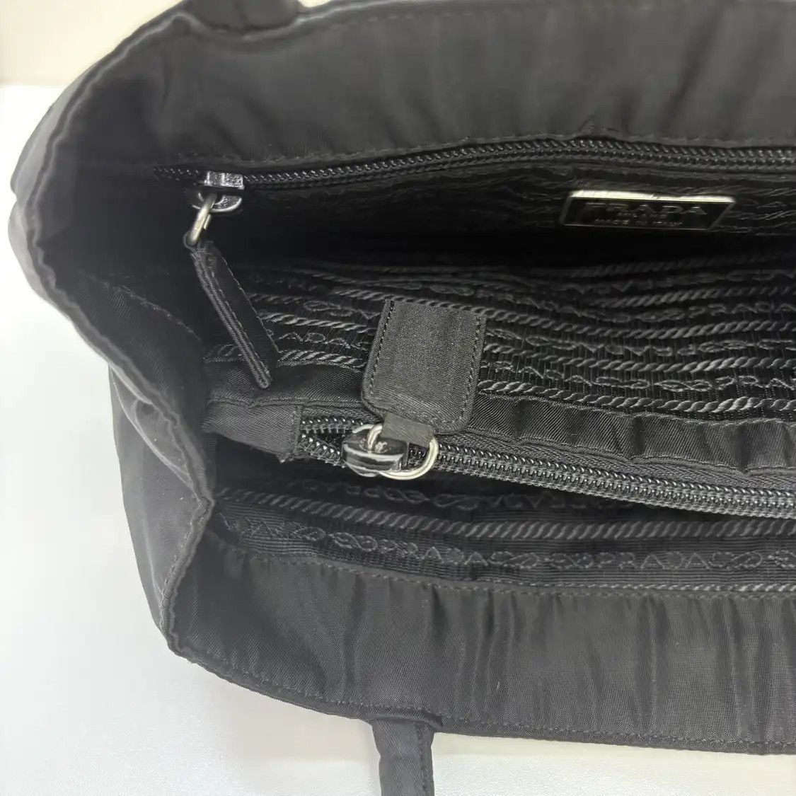 Prada PRADA Twin black nylon logo handbag Size ONE SIZE - 7 Thumbnail