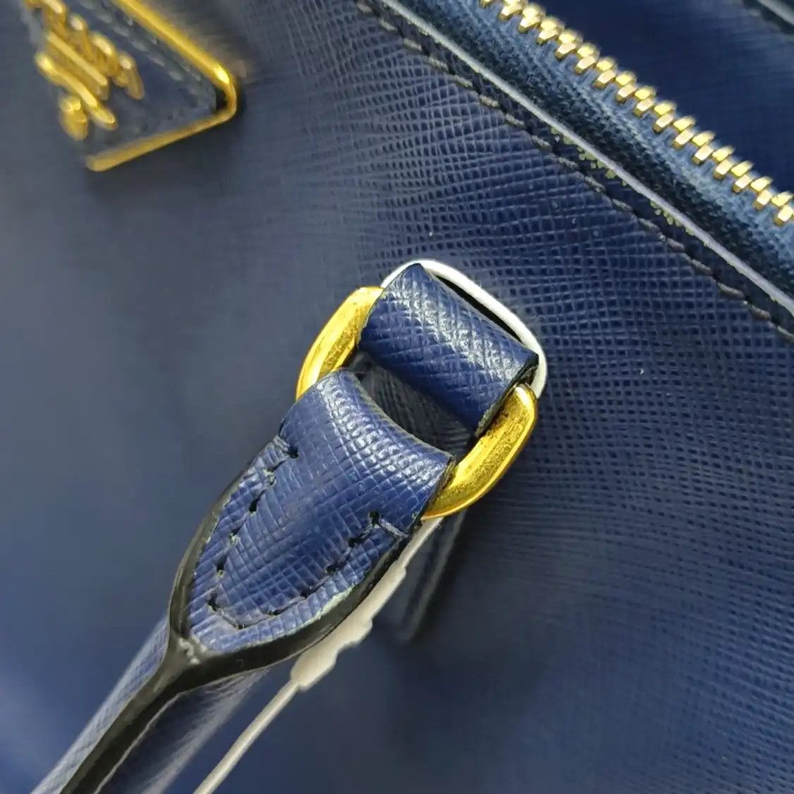 Prada PRADA Galleria Medium dark bluecowhide leather logo cross pattern shoulder bag c Size ONE SIZE - 10 Thumbnail