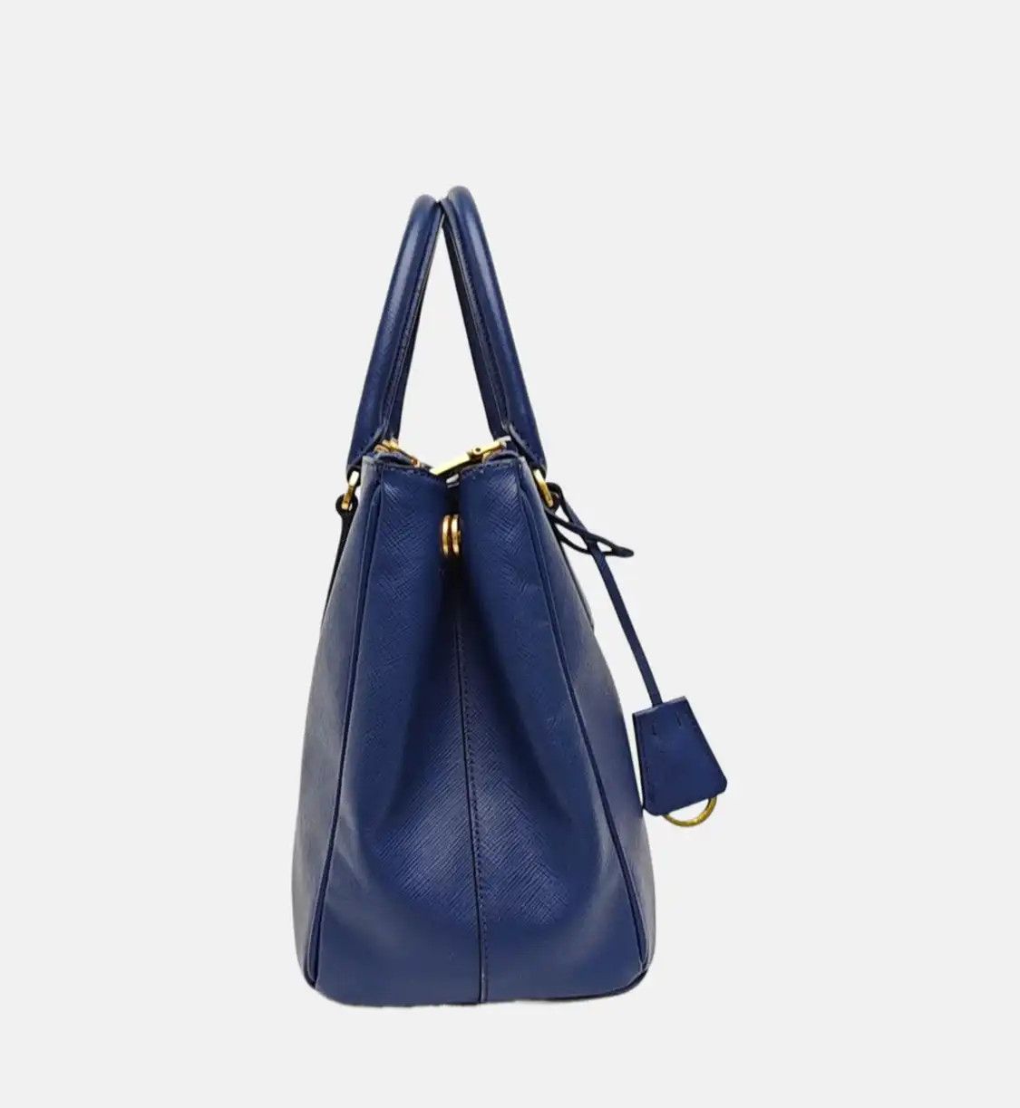 Prada PRADA Galleria Medium dark bluecowhide leather logo cross pattern shoulder bag c Size ONE SIZE - 4 Thumbnail