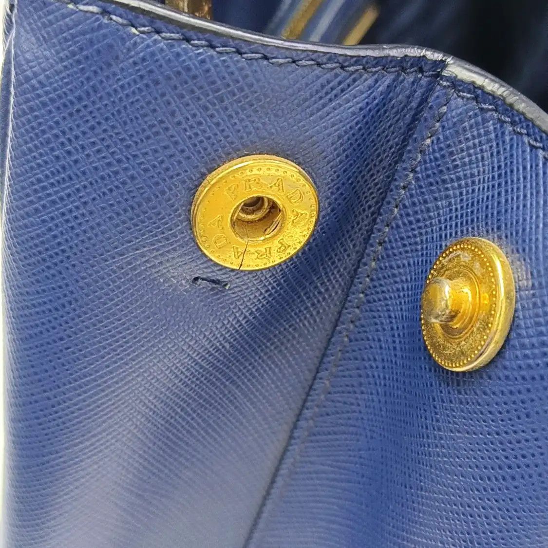 Prada PRADA Galleria Medium dark bluecowhide leather logo cross pattern shoulder bag c Size ONE SIZE - 12 Thumbnail