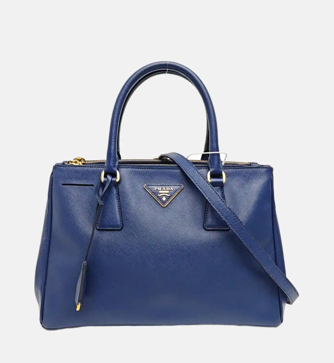 Prada PRADA Galleria Medium dark bluecowhide leather logo cross pattern shoulder bag c Size ONE SIZE - 8 Thumbnail