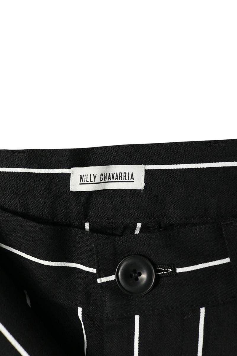 Willy Chavarria WILLY CHAVARRIA Striped Cotton Trousers Black/White Size S Size US 30 / EU 46 - 3 Thumbnail