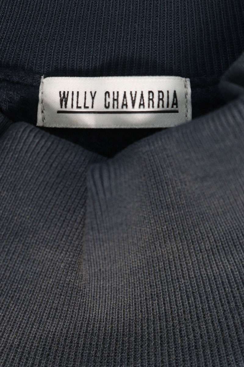 Willy Chavarria WILLY CHAVARRIA Waffle Lined Mock Sweatshirt Navy Size XL Size US XL / EU 56 / 4 - 3 Thumbnail