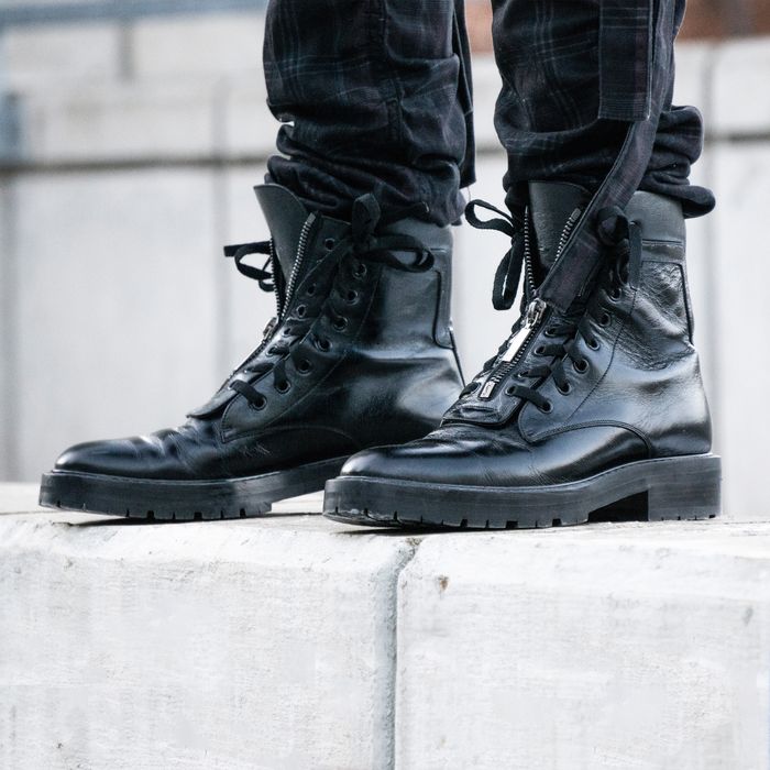 Saint Laurent Paris YSL Military Combat Boot Military Combat Boots