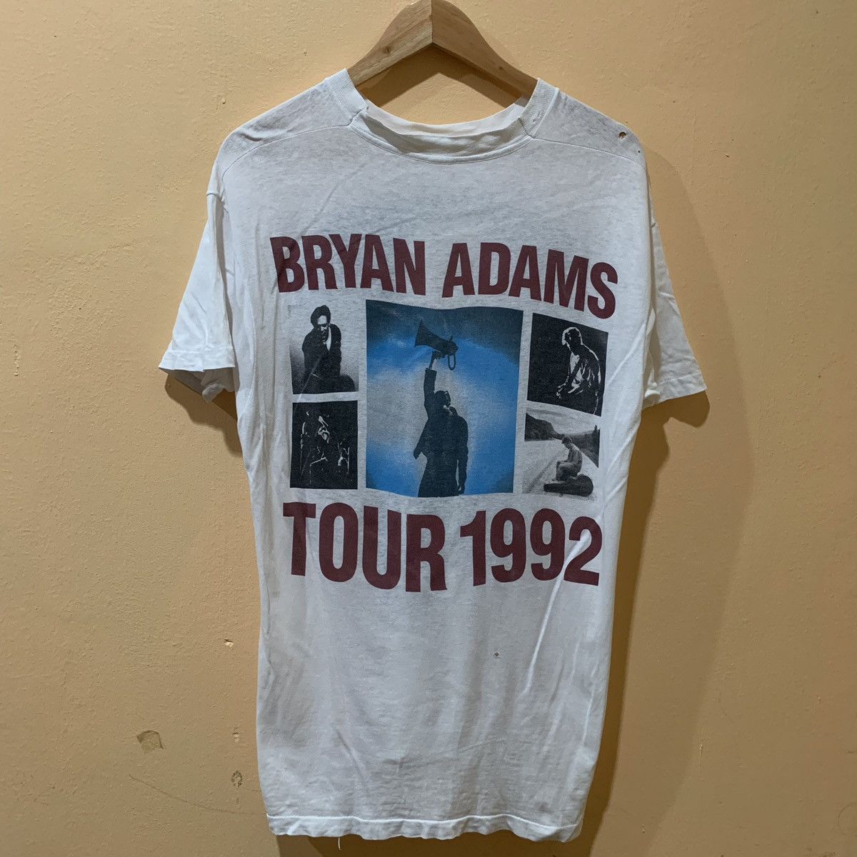 Vintage Bryan Adams Tour 1992 Tshirt Menswear