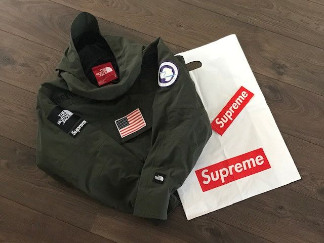 Supreme the north face trans antarctica expedition pullover outlet jacket olive