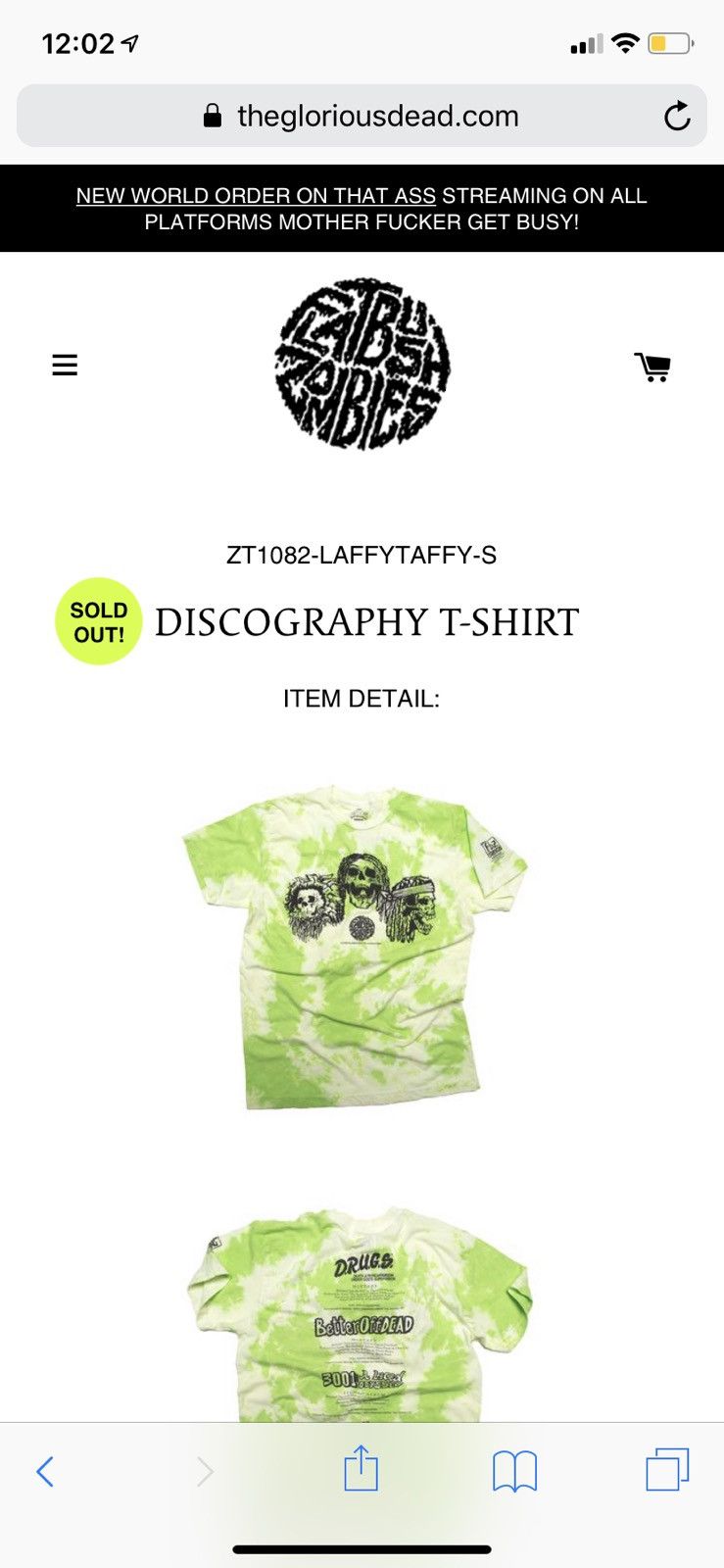 Flatbush Zombies Flatbush discography tee Size US M / EU 48-50 / 2 - 4 Thumbnail