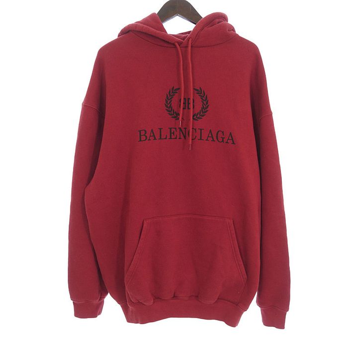 balenciaga hoodie red