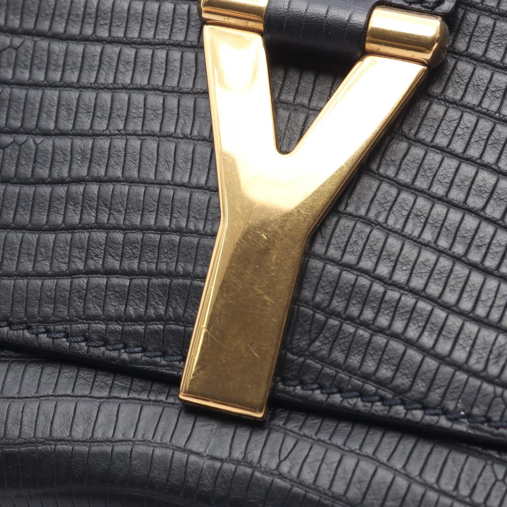 Yves Saint Laurent YVES SAINT LAURENT Y Y Line Bag Navy Size ONE SIZE - 9 Thumbnail