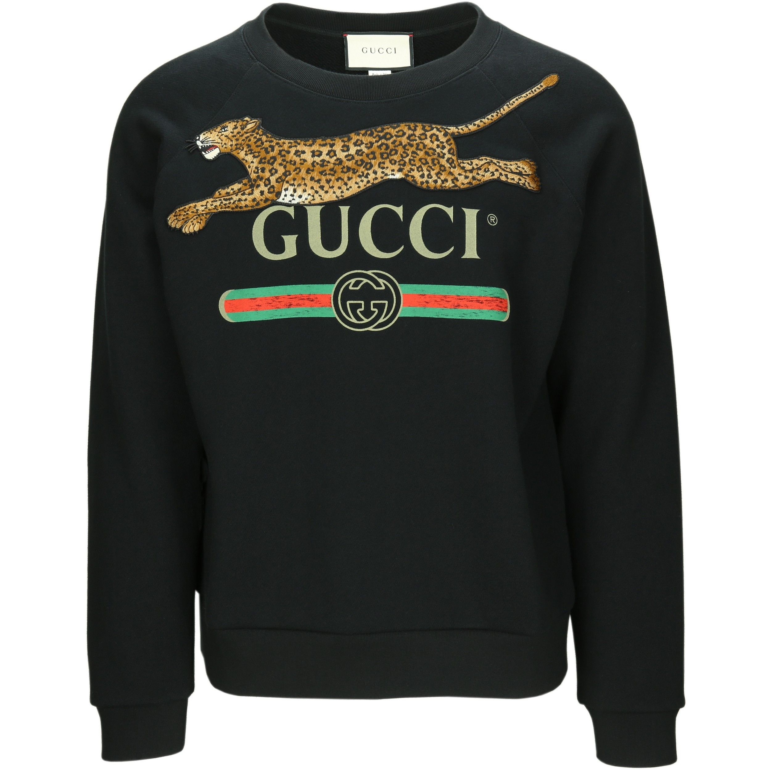 Gucci Gucci logo sweatshirt with leopard Grailed