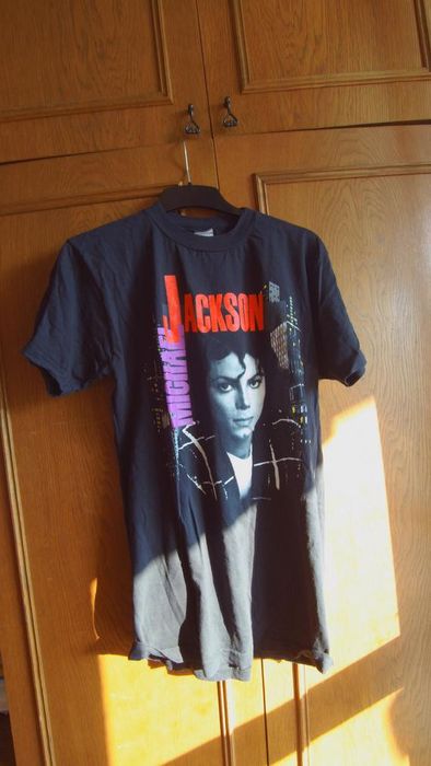 MICHAEL JACKSON DANGEROUS ALBUM KING OF POP MEN'S SIZES BLACK T SHIRTS