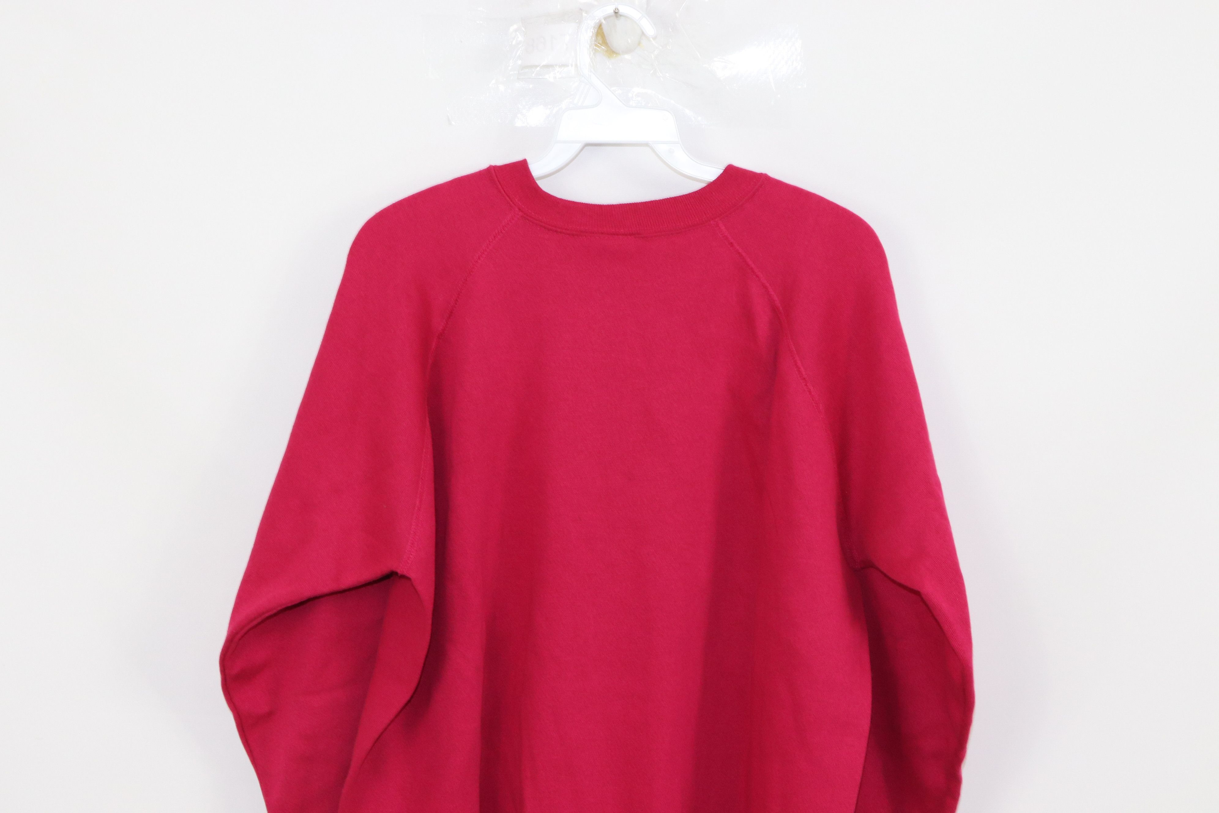 Vintage NOS Vintage 80s Action Mens Large Streetwear Blank Crewneck Sweatshirt Magenta Size US L / EU 52-54 / 3 - 7 Thumbnail