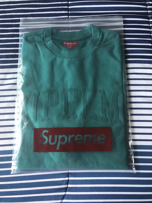 Supreme Supreme Chenille Arc Logo S/S Top Black Medium | Grailed