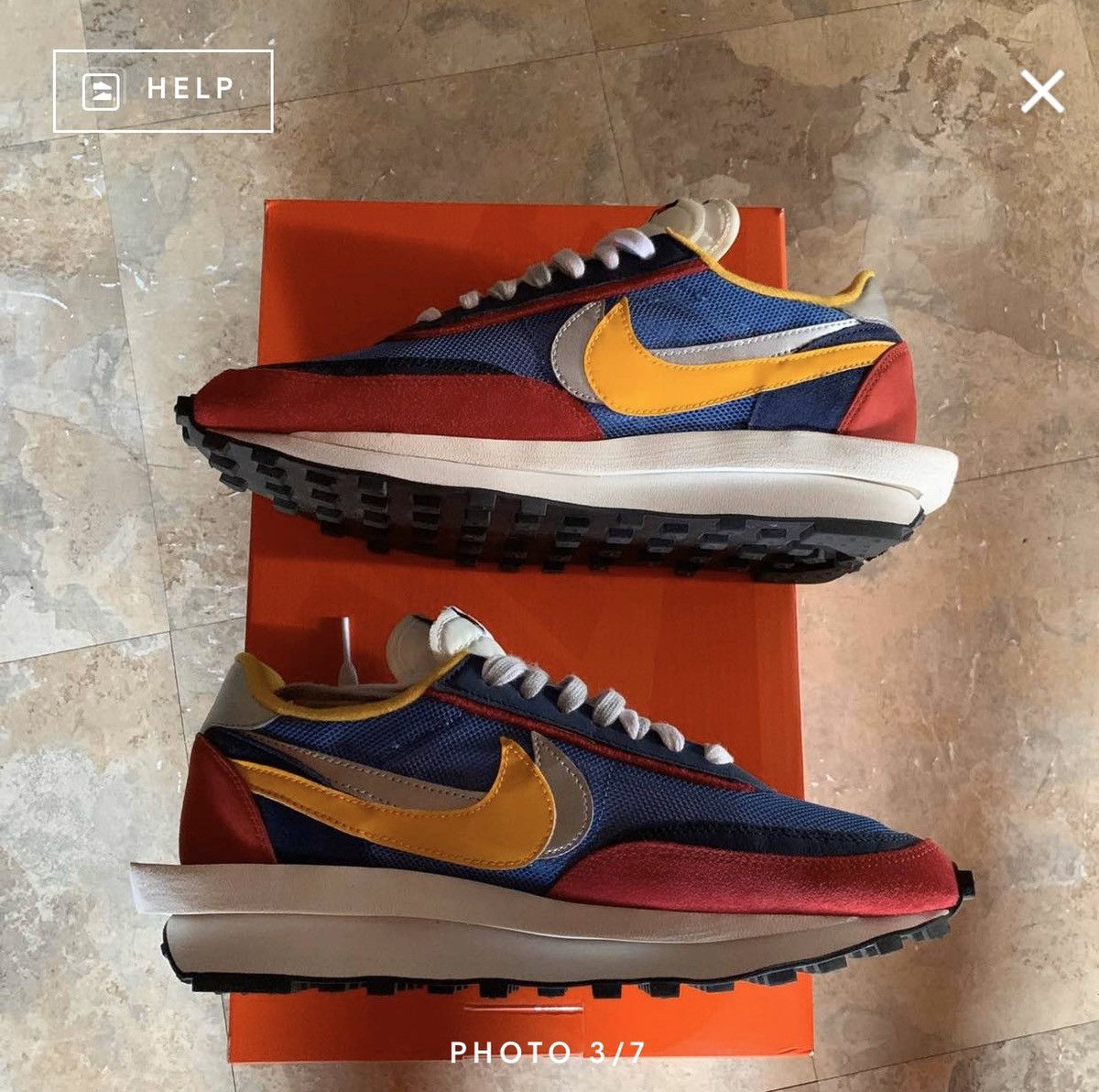 sacai x nike ldv waffle varsity blue