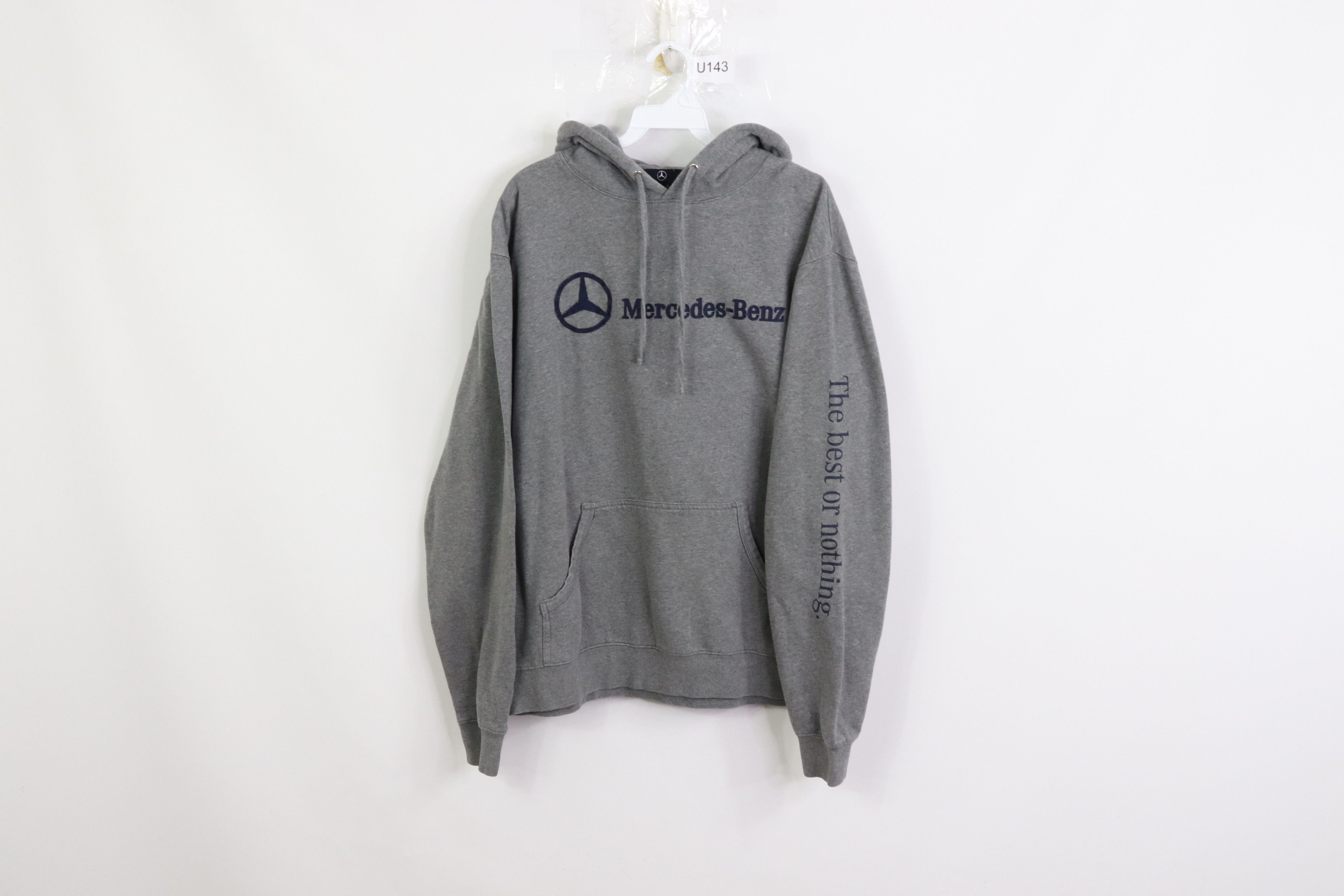 Mercedes Benz Vintage Mercedes Benz Mens XL The Best or Nothing Spell Out Hoodie Sweatshirt Size US XL / EU 56 / 4 - 1 Preview