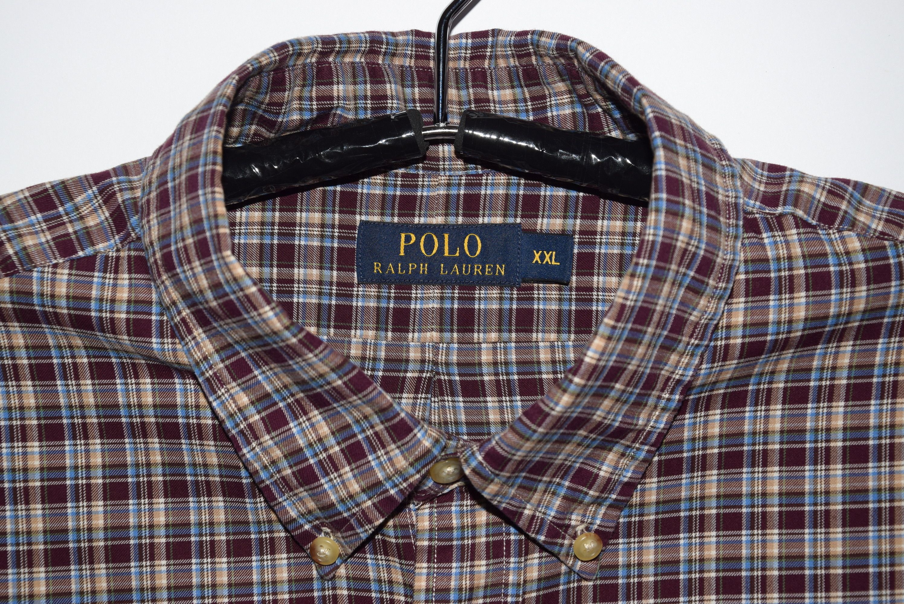 Polo Ralph Lauren × Ralph Lauren POLO RALPH LAUREN LONG SLEEVE CHECK SHIRT XXL P2P 27.5" MINT Size US XXL / EU 58 / 5 - 7 Thumbnail