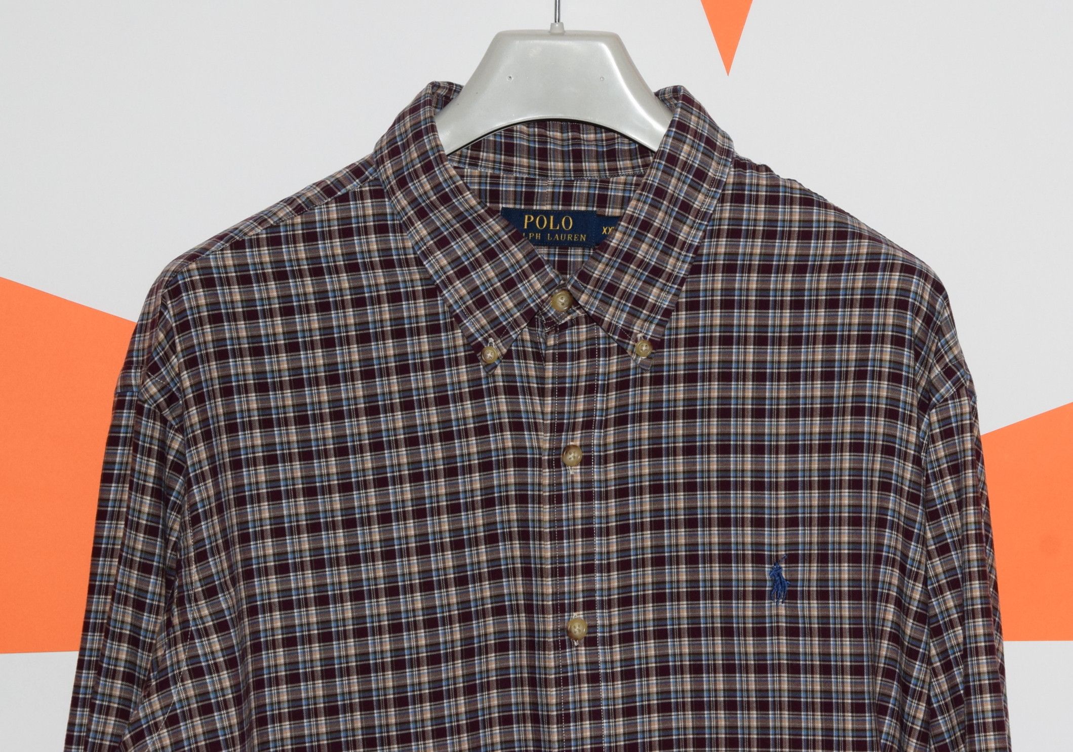 Polo Ralph Lauren × Ralph Lauren POLO RALPH LAUREN LONG SLEEVE CHECK SHIRT XXL P2P 27.5" MINT Size US XXL / EU 58 / 5 - 3 Thumbnail