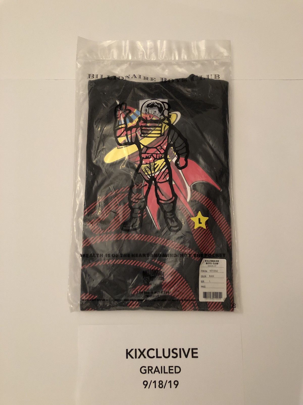 Billionaire Boys Club BBC space helmet black tee Size US L / EU 52-54 / 3 - 7 Thumbnail