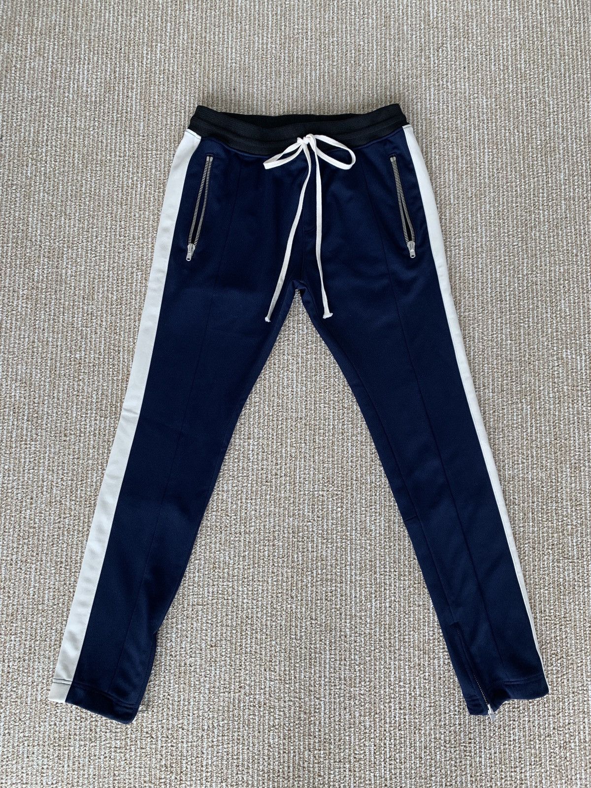 Fear of God Track Pants Medium Navy White Stripe Grailed