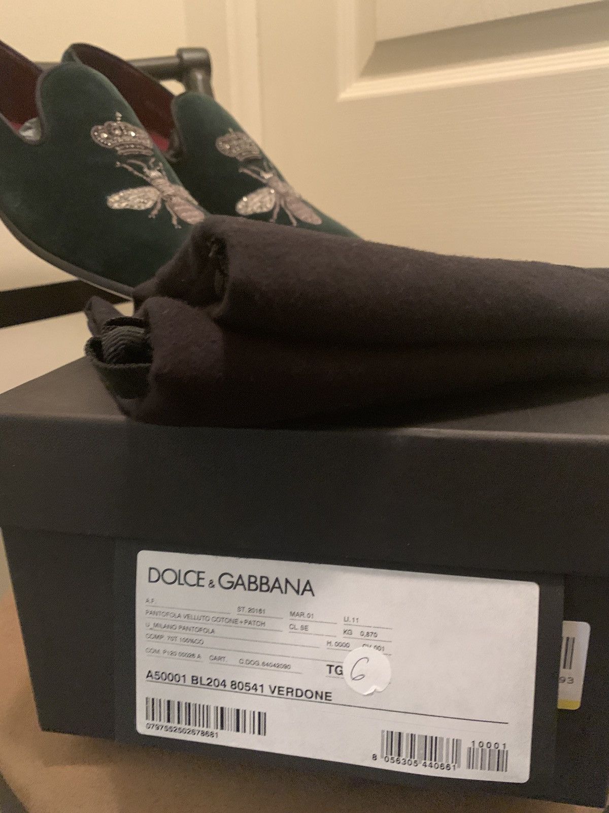 Dolce & Gabbana Dolce & Gabbana Black Velvet Slippers Size US 6 / EU 39 - 3 Thumbnail