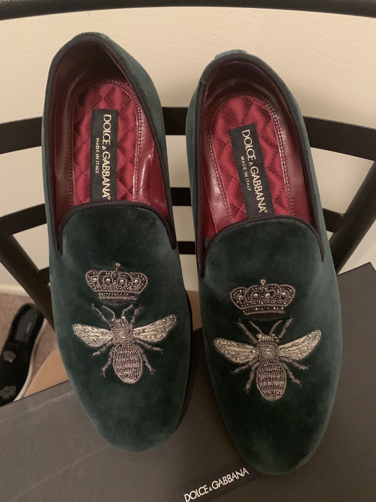Dolce & Gabbana Dolce & Gabbana Black Velvet Slippers Size US 6 / EU 39 - 1 Thumbnail