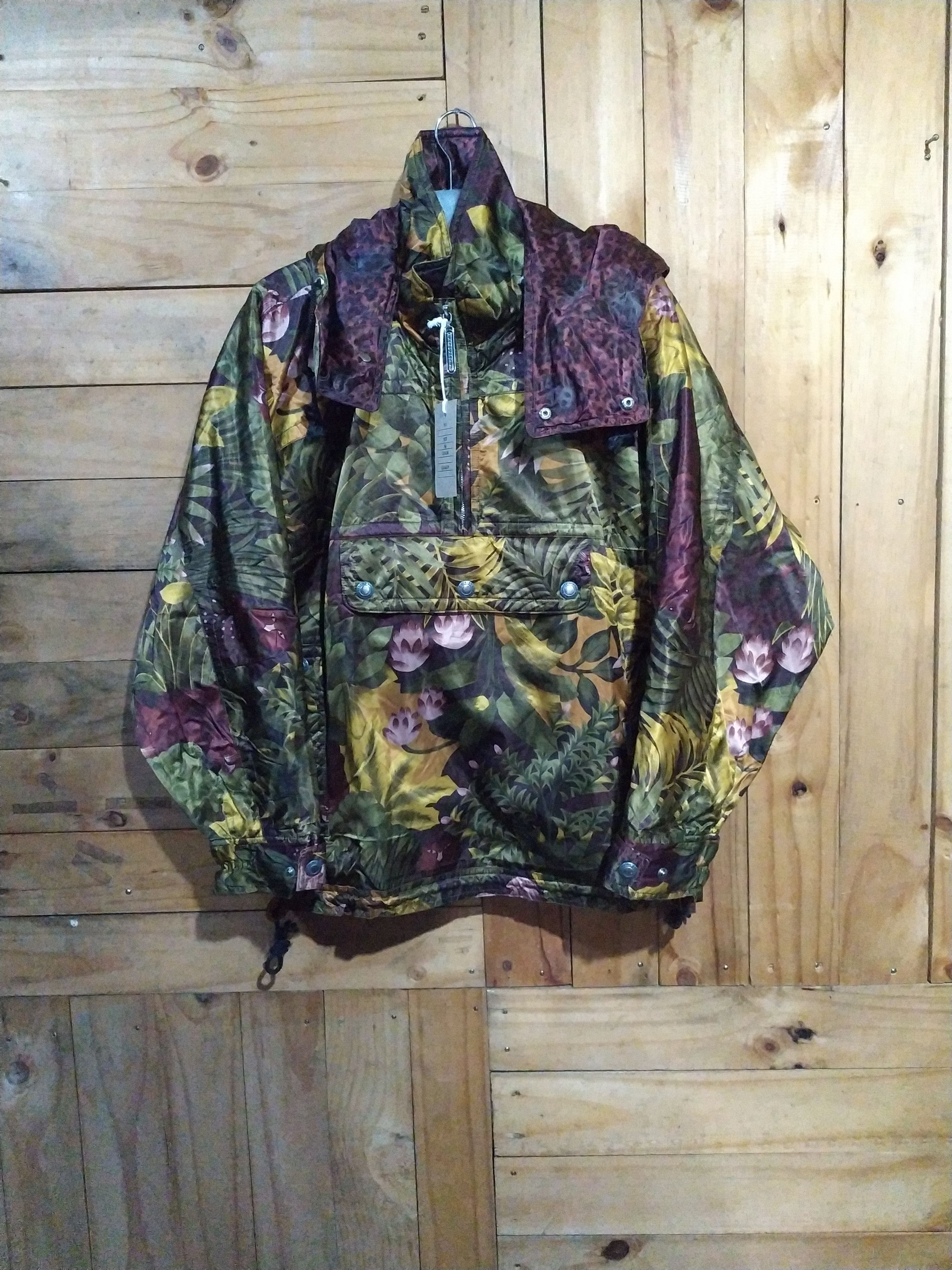 Hiroko Koshino Homme × Japanese Brand × Other HIROKO KOSHINO DESIGNER FLORAL FUR HOODED JACKET Size US M / EU 48-50 / 2 - 5 Thumbnail