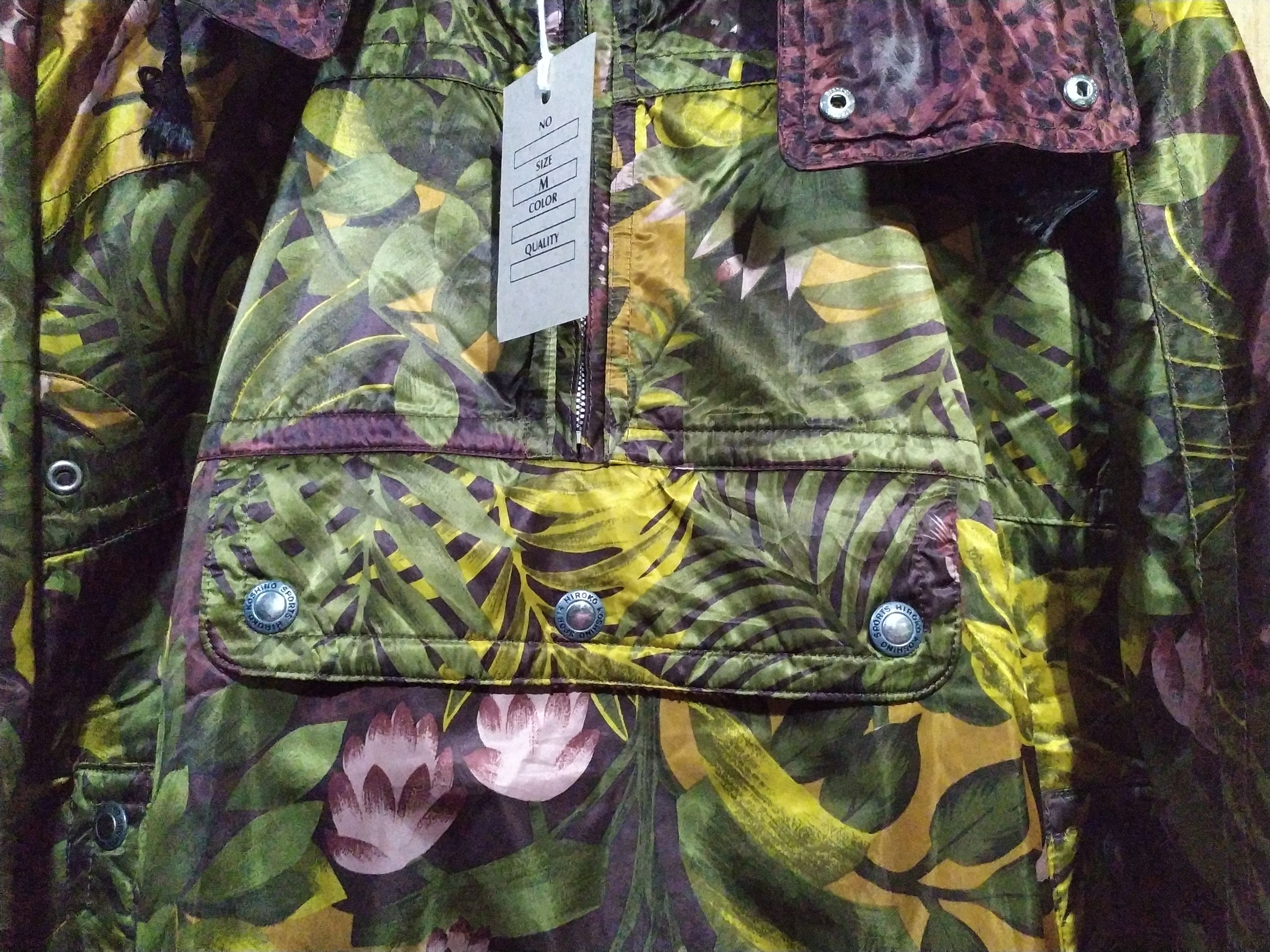 Hiroko Koshino Homme × Japanese Brand × Other HIROKO KOSHINO DESIGNER FLORAL FUR HOODED JACKET Size US M / EU 48-50 / 2 - 3 Thumbnail