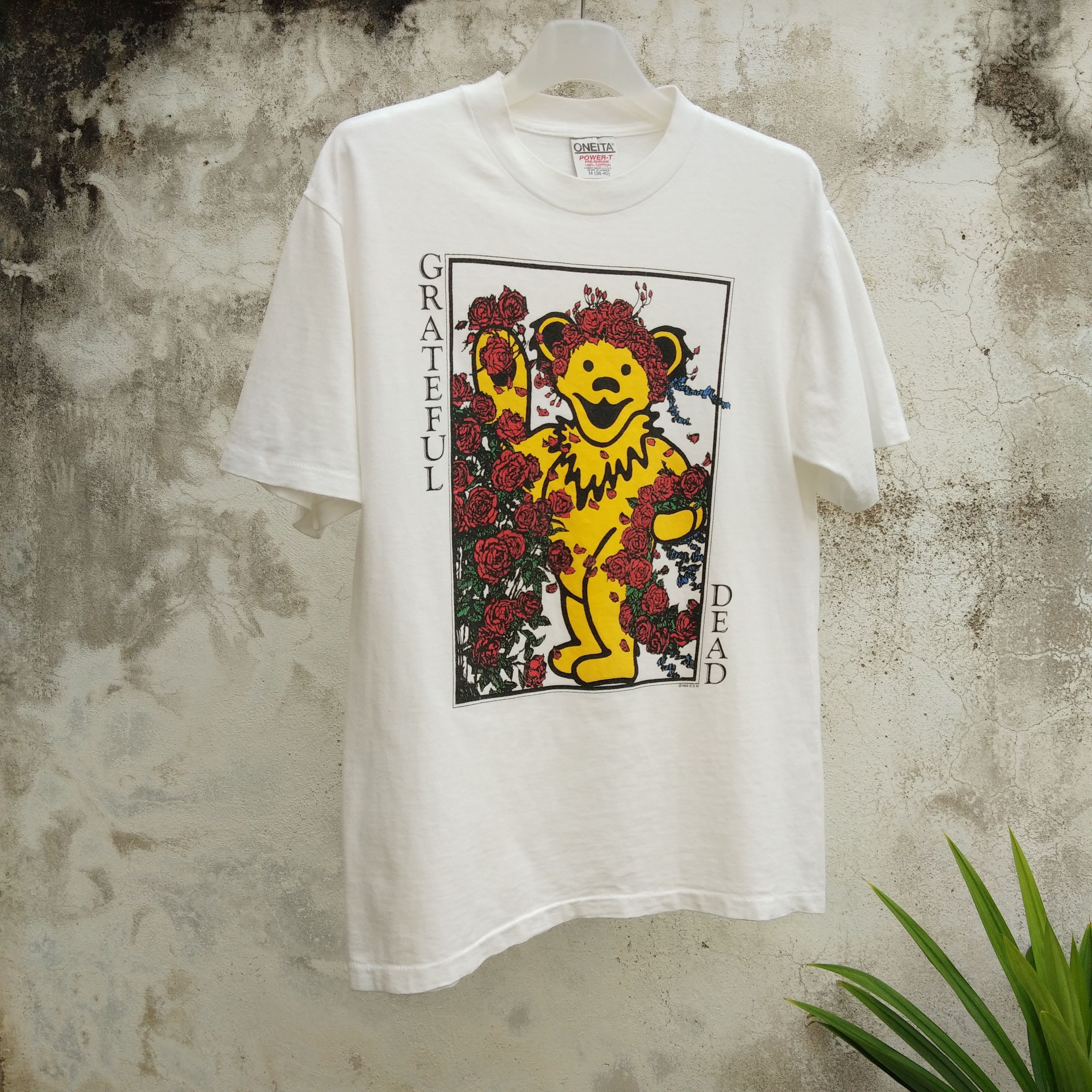 T-shirt Vintage Grateful Dead Années 90 - Homme Taille XL - Blanc - Rare PLAY DEAD