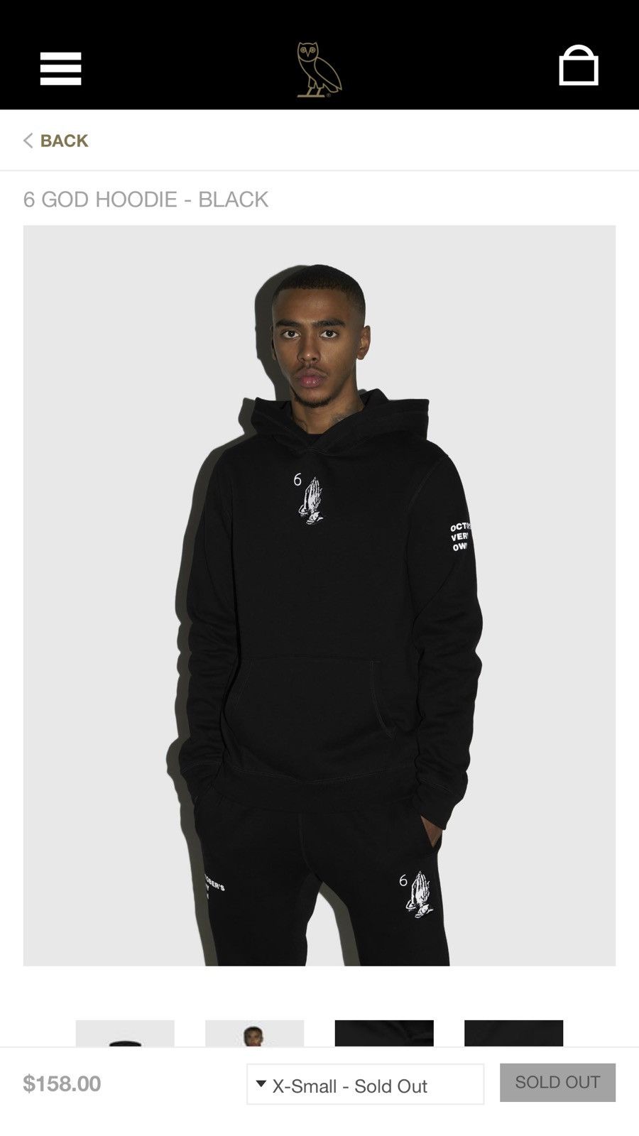 Octobers Very Own OVO 6 GOD black hoodie Grailed