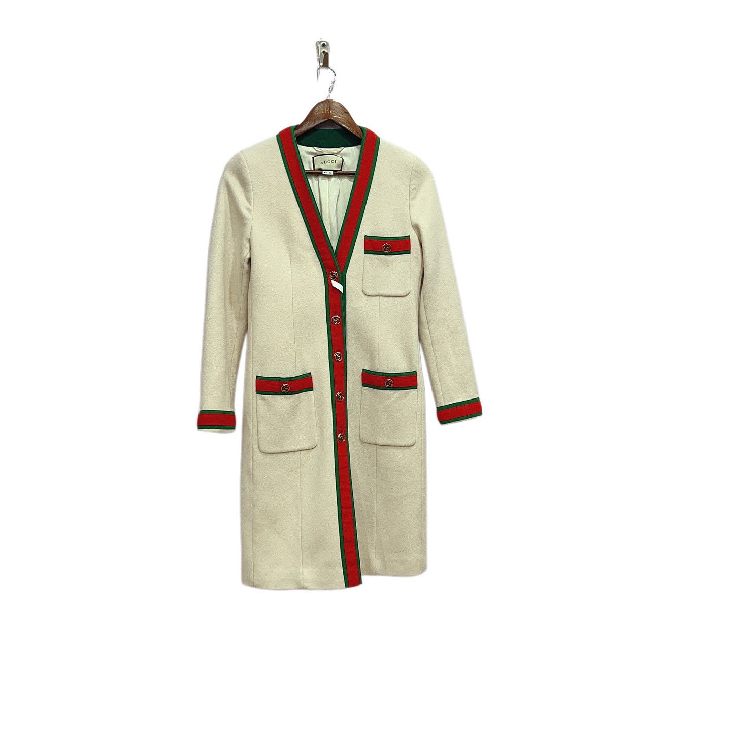 Gucci Gucci Web Trim Wool Coat Size 42 Size M / US 6-8 / IT 42-44 - 2 Thumbnail