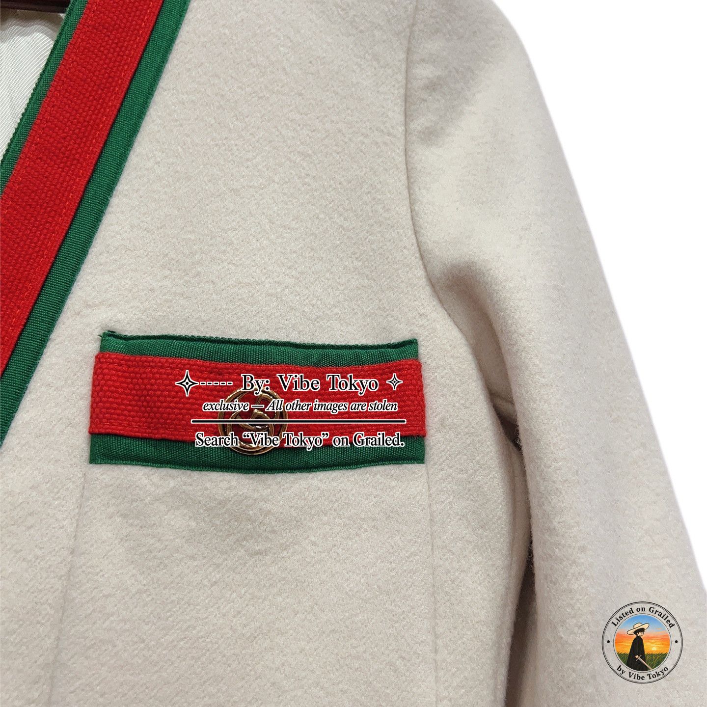 Gucci Gucci Web Trim Wool Coat Size 42 Size M / US 6-8 / IT 42-44 - 8 Thumbnail