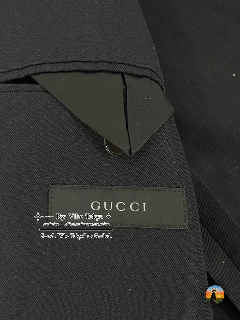 Gucci Gucci Crest Patch Cotton Linen Blazer Size 40R Size 40R - 4 Thumbnail