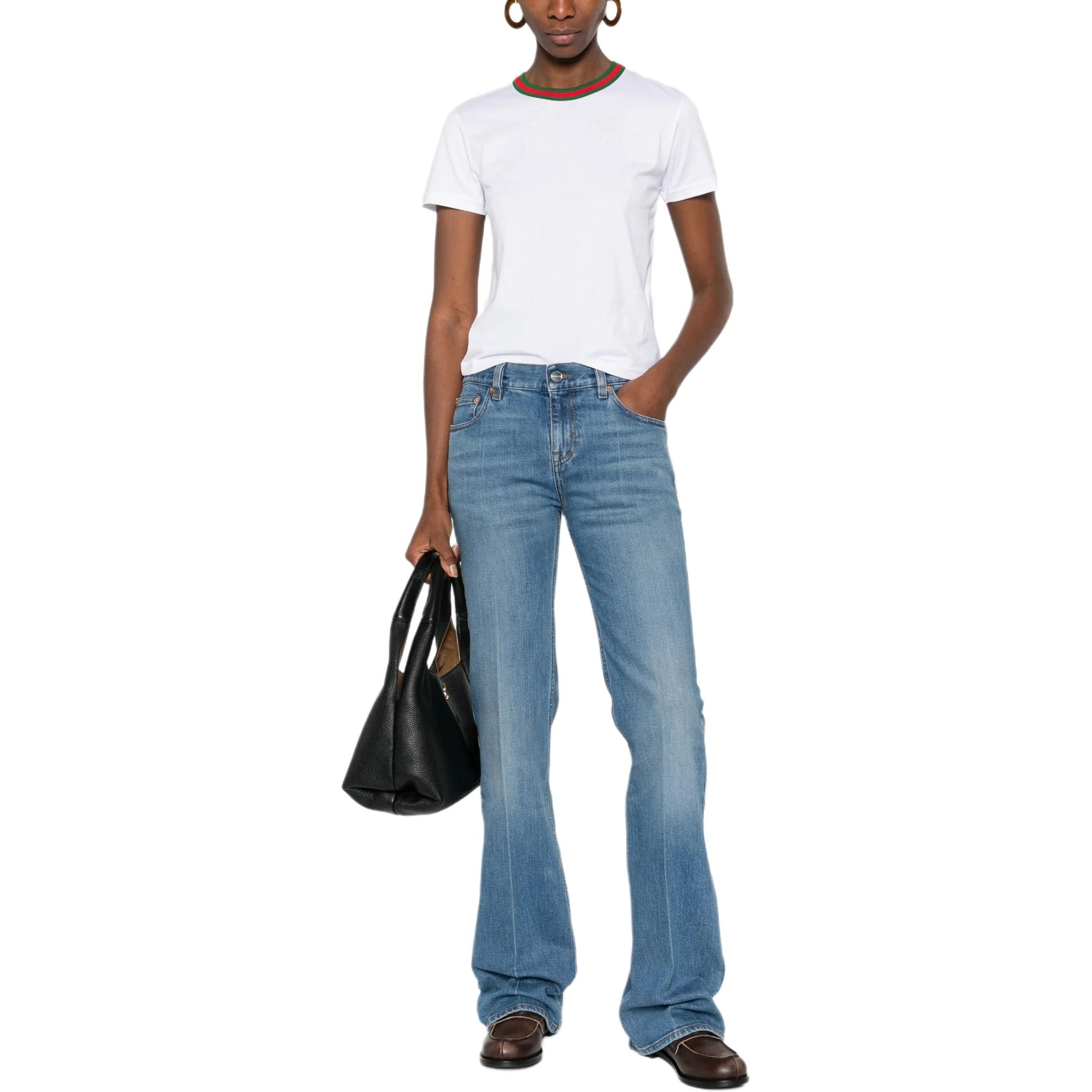 Gucci Gucci Web Trim Cotton T-Shirt Size M Size M / US 6-8 / IT 42-44 - 14 Thumbnail