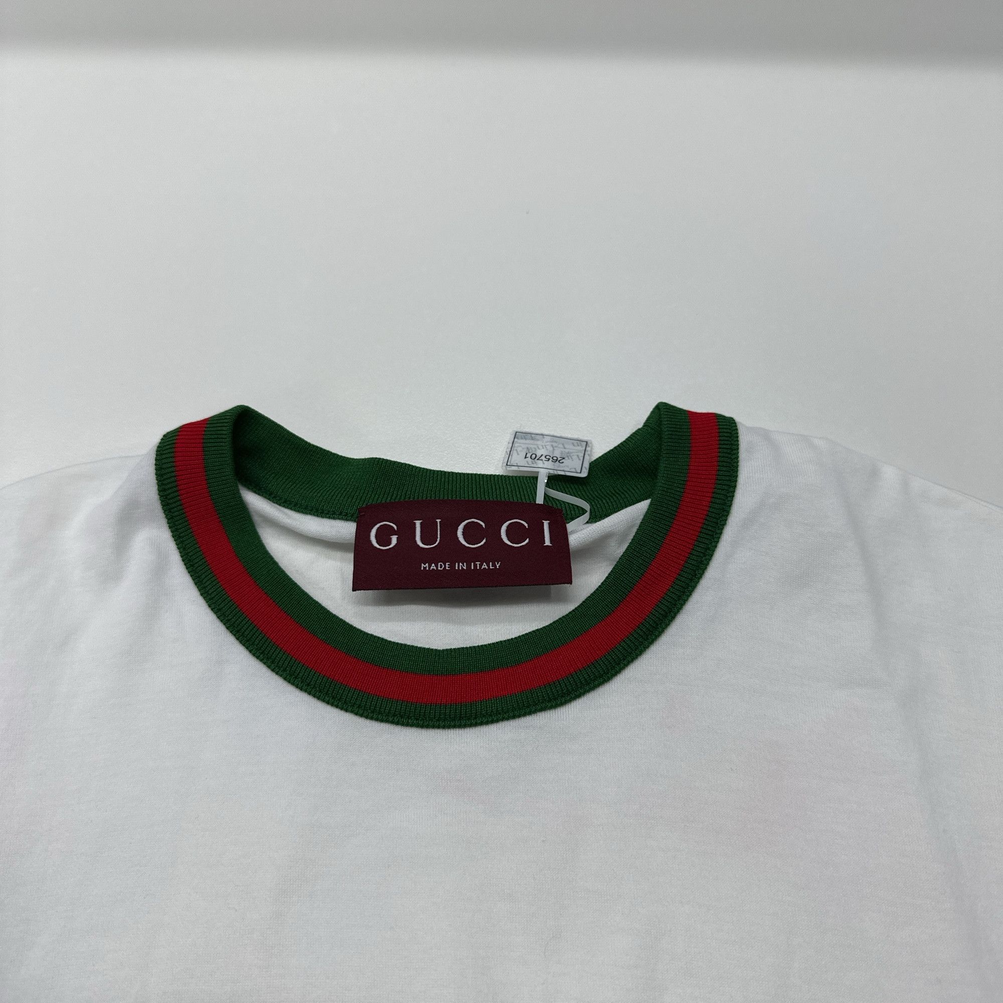 Gucci Gucci Web Trim Cotton T-Shirt Size M Size M / US 6-8 / IT 42-44 - 3 Thumbnail
