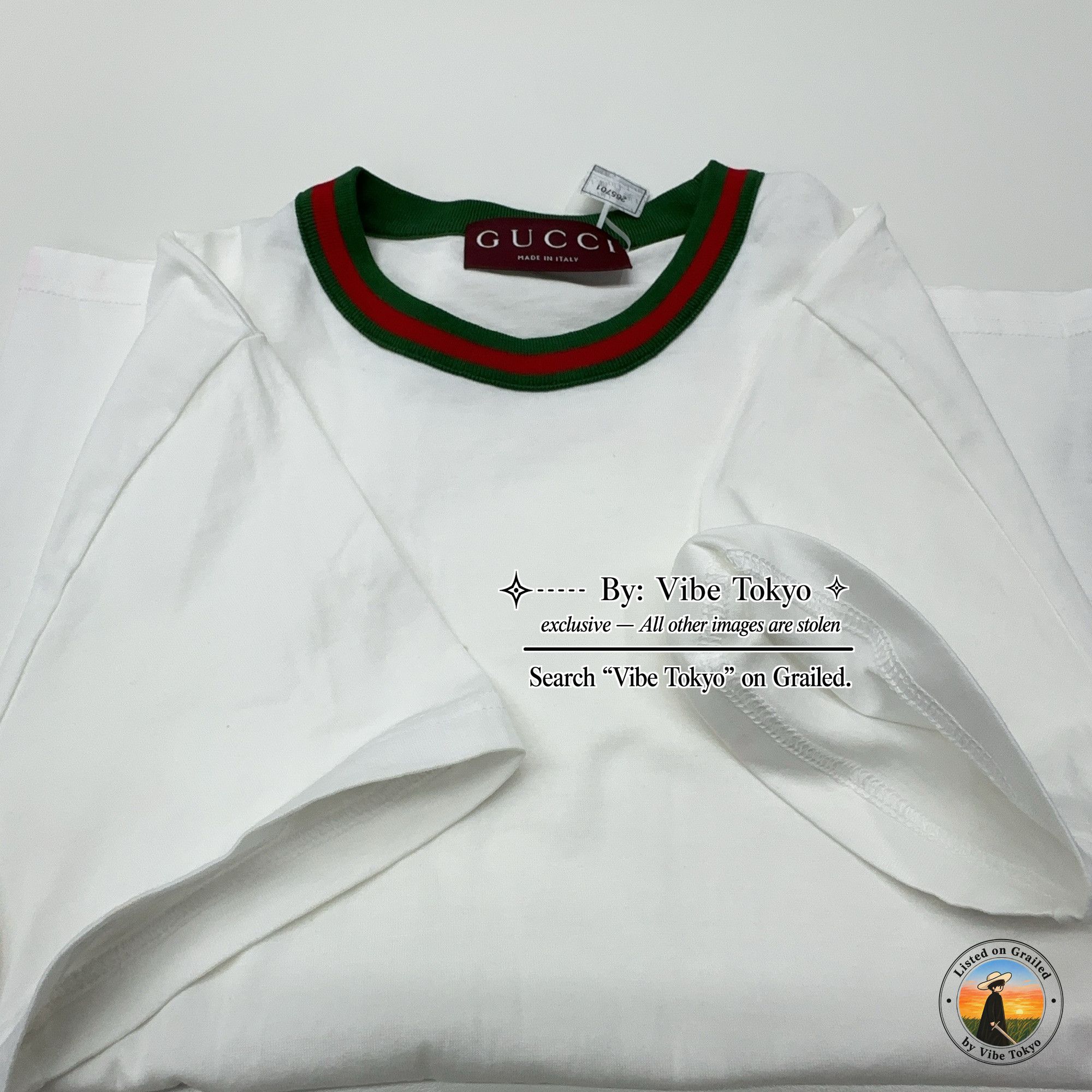 Gucci Gucci Web Trim Cotton T-Shirt Size M Size M / US 6-8 / IT 42-44 - 5 Thumbnail