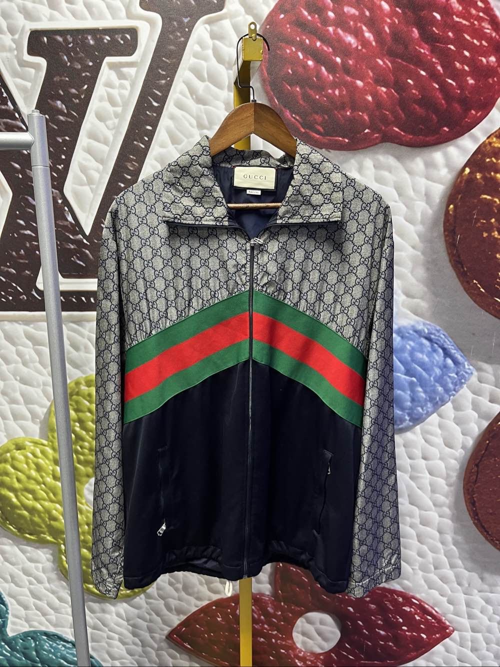 Gucci Gucci GG Logo Web Track Jacket Size M Size US M / EU 48-50 / 2 - 2 Thumbnail