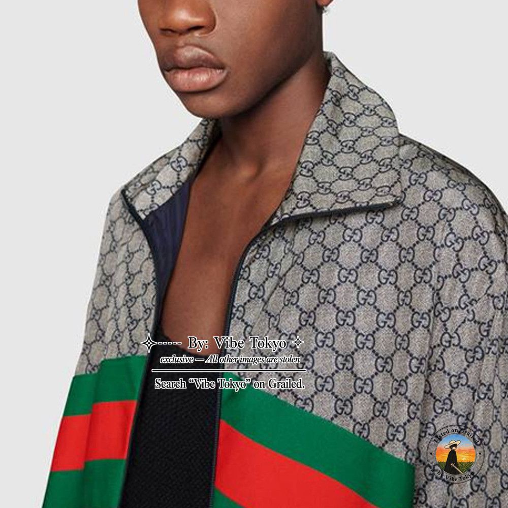 Gucci Gucci GG Logo Web Track Jacket Size M Size US M / EU 48-50 / 2 - 9 Thumbnail