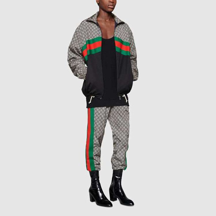 Gucci Gucci GG Logo Web Track Jacket Size M Size US M / EU 48-50 / 2 - 8 Thumbnail