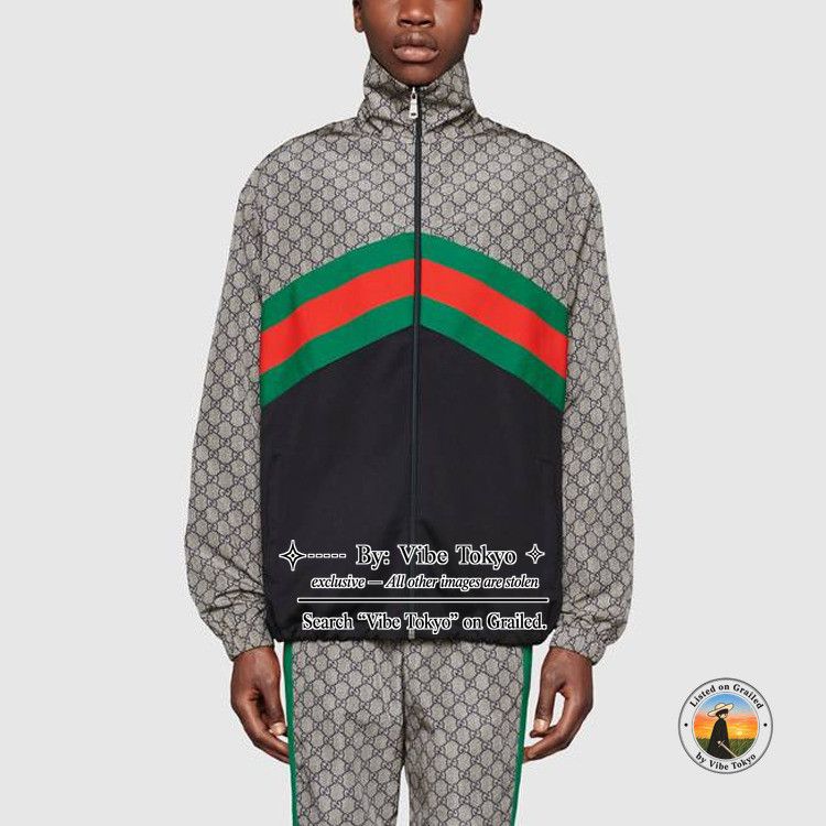 Gucci Gucci GG Logo Web Track Jacket Size M Size US M / EU 48-50 / 2 - 6 Thumbnail