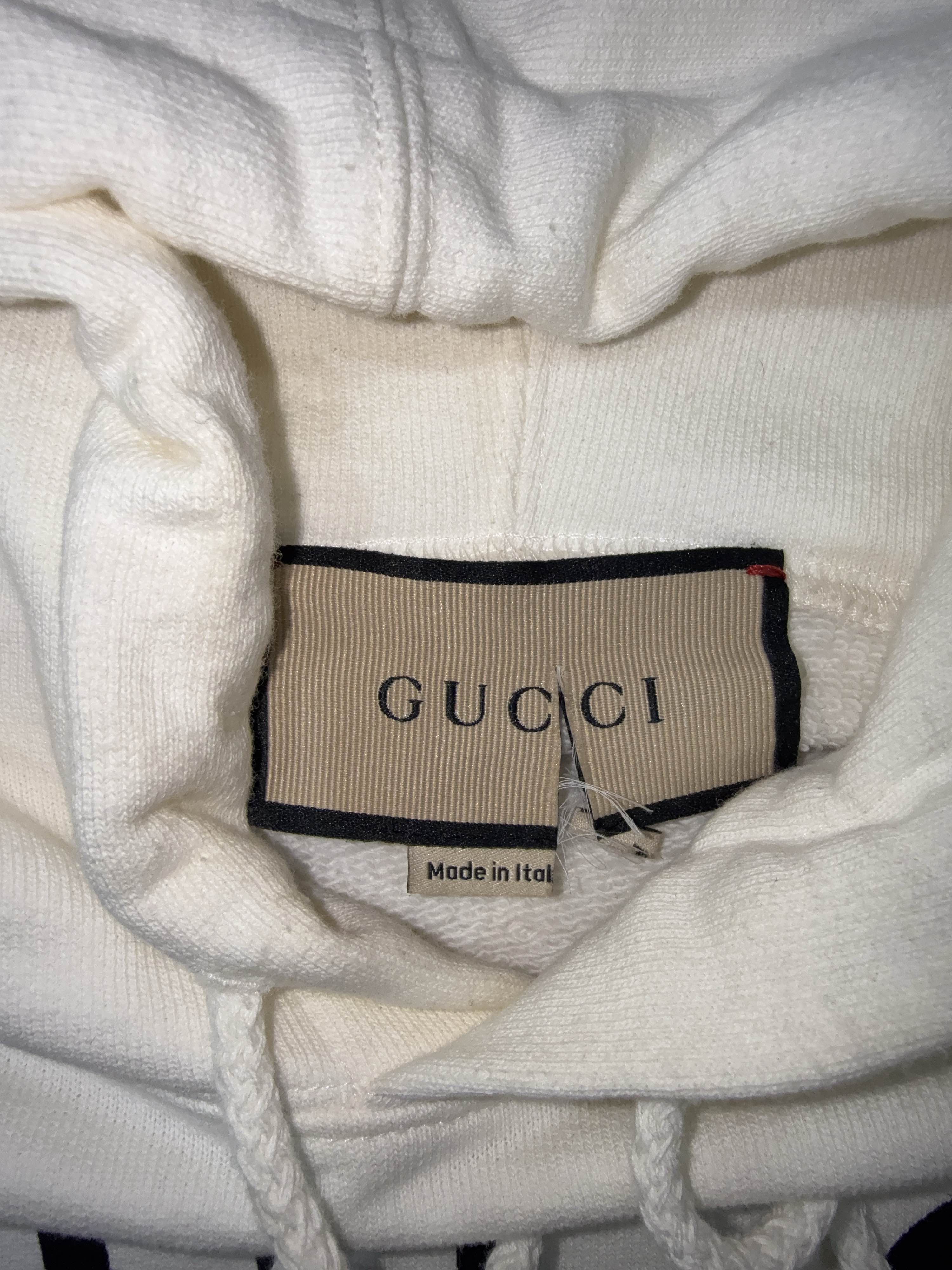 Gucci Gucci 1921 Logo Hoodie White Size S Size US S / EU 44-46 / 1 - 4 Thumbnail