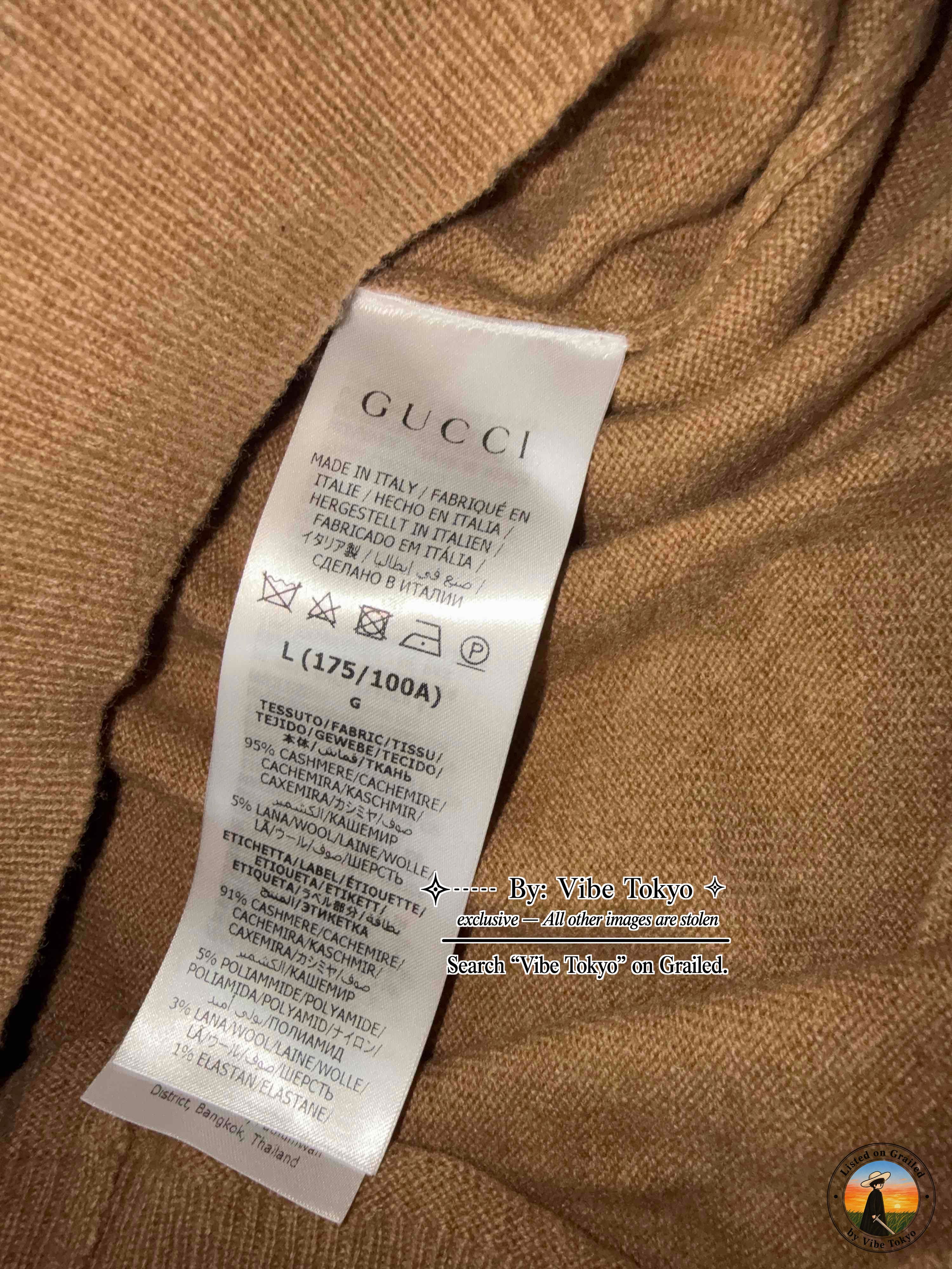 Gucci Gucci Logo Patch Cashmere Sweater Size L Size US L / EU 52-54 / 3 - 5 Thumbnail