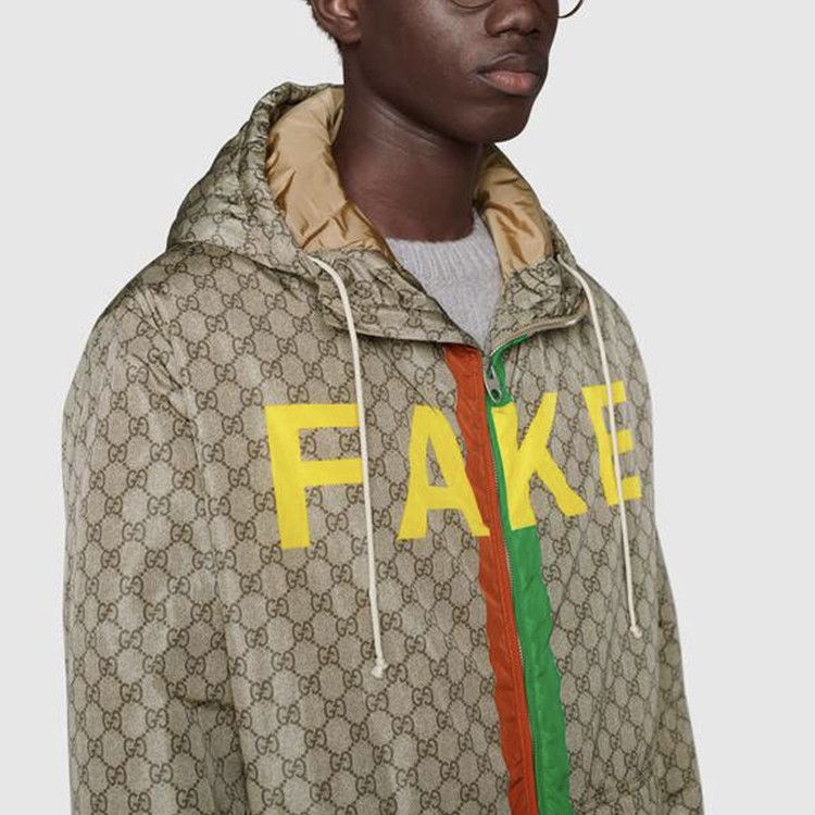 Gucci Gucci Fake Not GG Monogram Nylon Jacket Size M Size US M / EU 48-50 / 2 - 9 Thumbnail