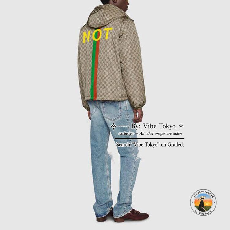 Gucci Gucci Fake Not GG Monogram Nylon Jacket Size M Size US M / EU 48-50 / 2 - 6 Thumbnail