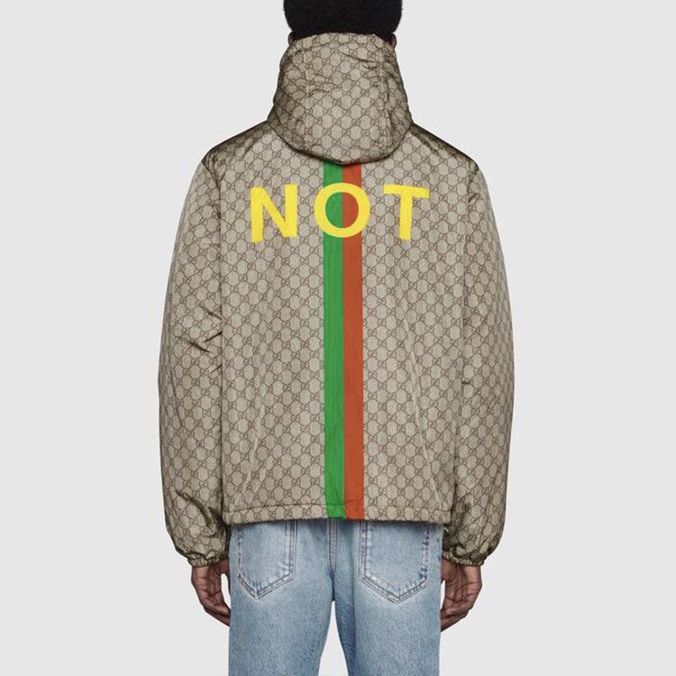Gucci Gucci Fake Not GG Monogram Nylon Jacket Size M Size US M / EU 48-50 / 2 - 10 Thumbnail