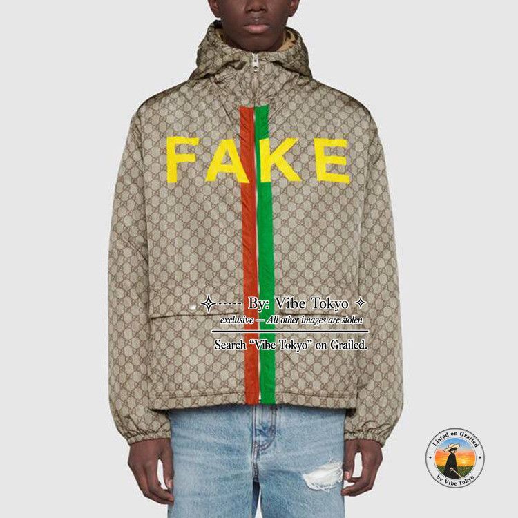 Gucci Gucci Fake Not GG Monogram Nylon Jacket Size M Size US M / EU 48-50 / 2 - 7 Thumbnail